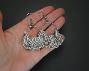 Egyptian Silver Dangle Earrings