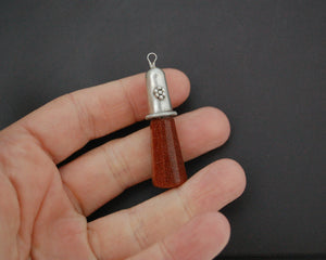 Sun Star Stone Pendant with Sterling Silver Setting