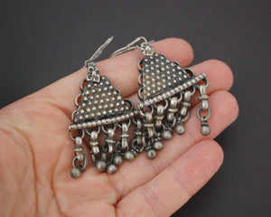 Indian Tribal Earrings with Bell Dangles