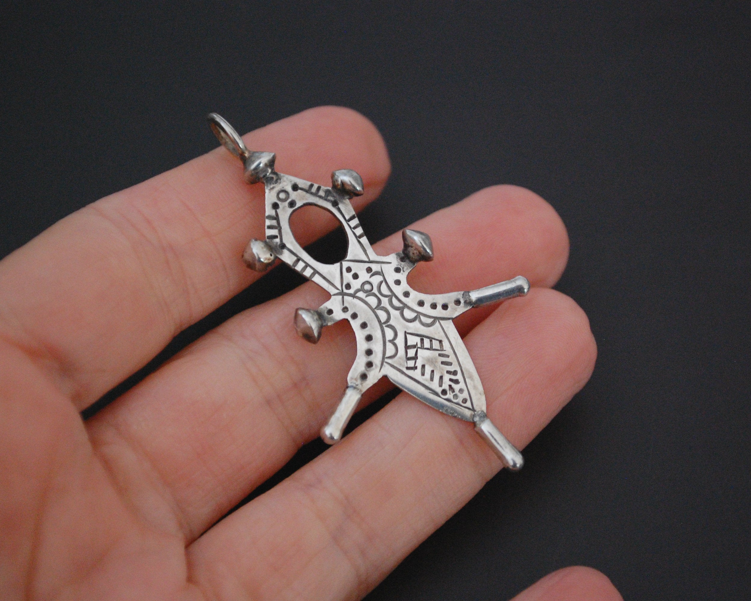 Tuareg Silver Cross Pendant