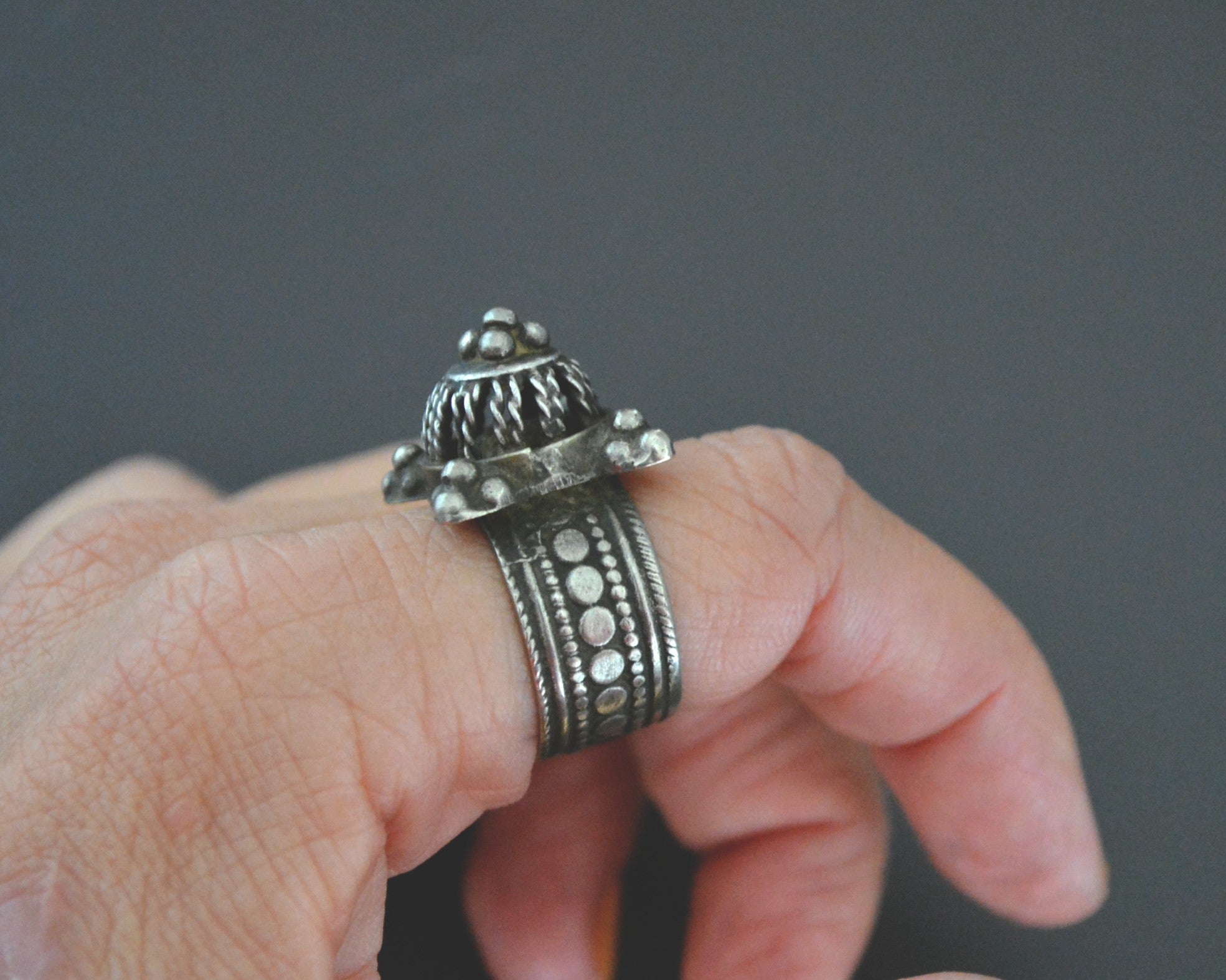 Antique Omani Silver Ring - Size 8