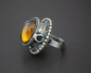Poison Amber Ring - Size 6.5+