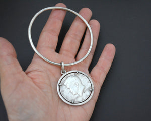 US Half Dollar Silver Coin Medaillon Bracelet