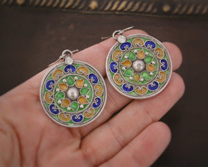 Berber Enamel Dangle Earrings