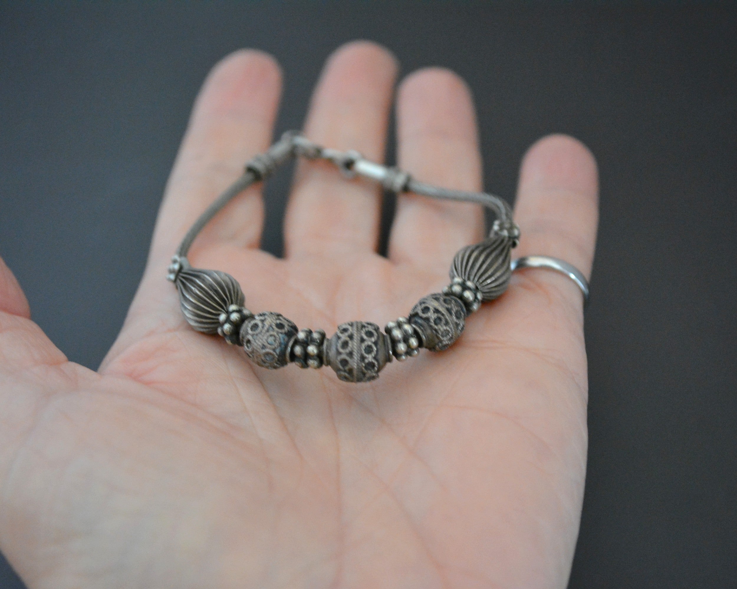 Indian Snake Chain Bracelet with Beads