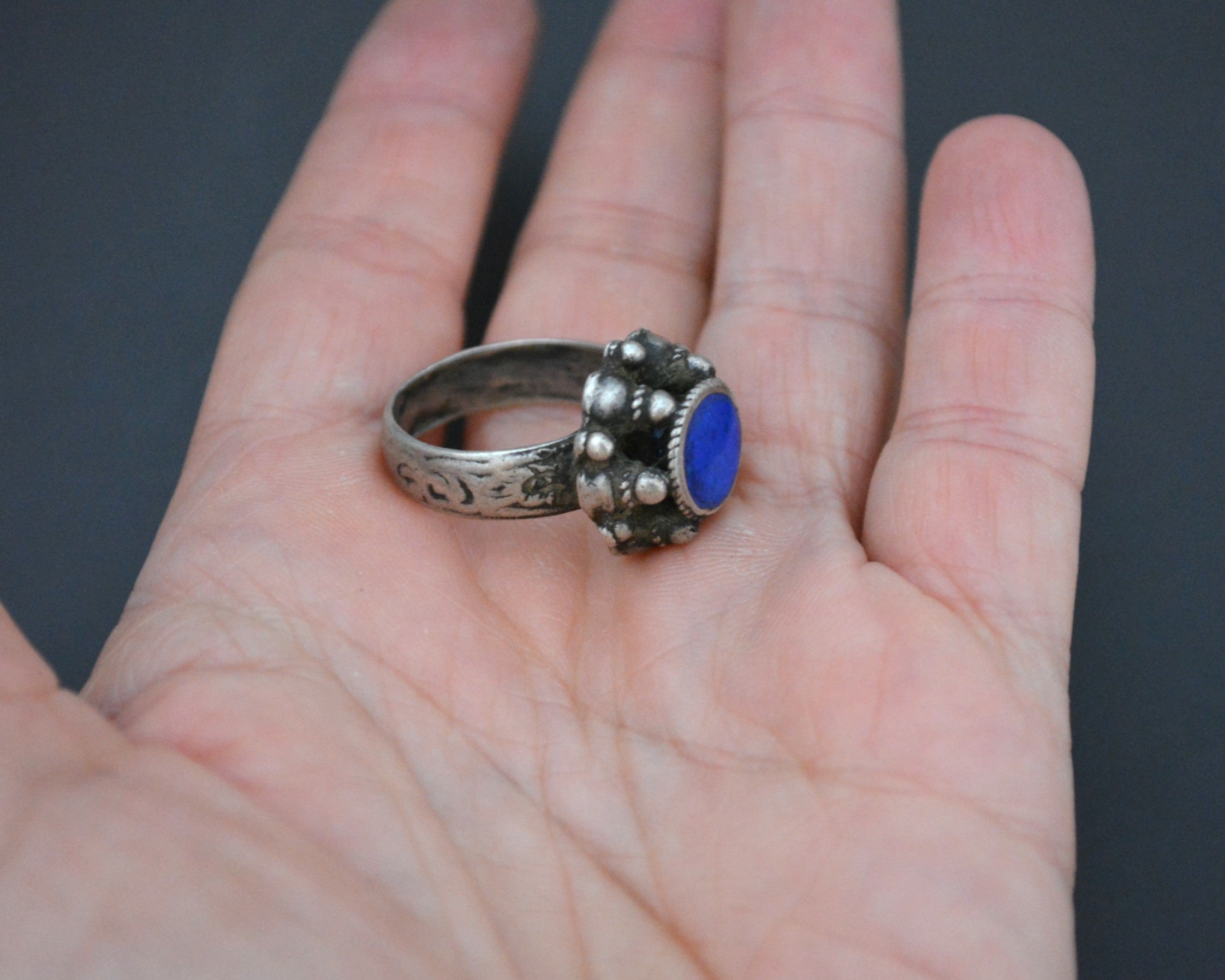 Afghani Lapis Lazuli Ring - Size 8.5