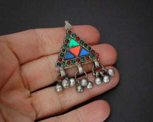 Afghani Pendant with Glass and Bells