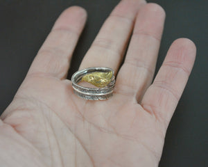 Eagle Feather Wrap Ring - Size 6.5 Adjustable