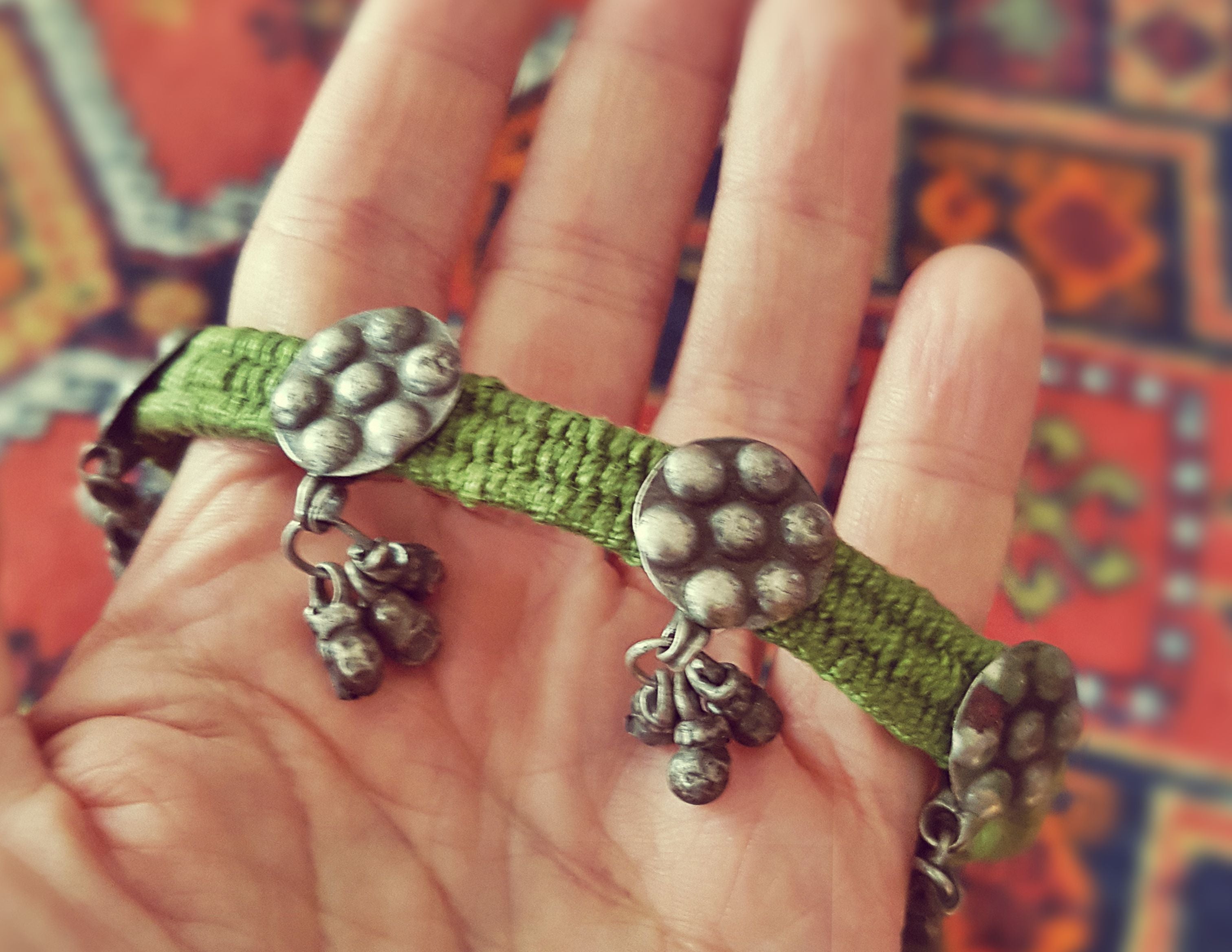 Rajasthani Silver Cotton Choker Necklace