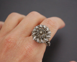 Tribal Rajasthani Silver Ring - Size 6.5