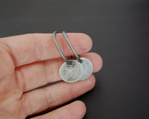 Hoop Earrings with Berber Coins - MEDIUM