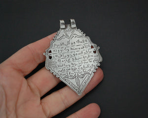 Large Arabic Script Pendant with Double Bale