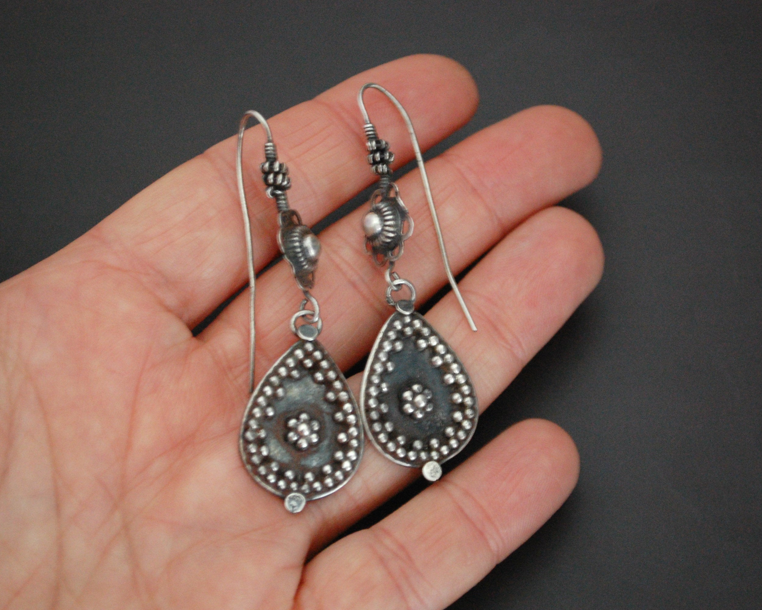 Vintage Silver Indian Earrings