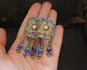Moroccan Berber Enamel Earrings