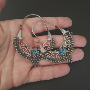 Afghani Earrings with Turquoise