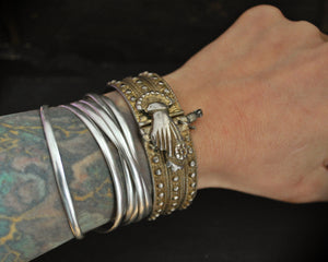 Old Palestinian Silver and Gilded Bracelet