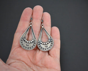 Vintage Indian Silver Dangle Earrings