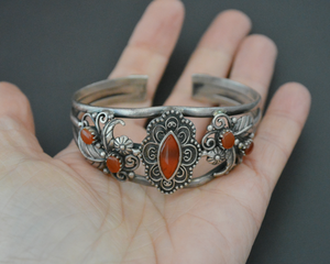 Native American Carnelian Cuff Bracelet