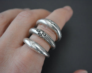 Tuareg Silver Ring - Size 7.25 - 8