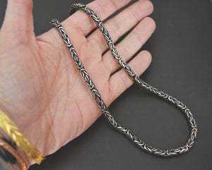 Bali Snake Chain Necklace - Sterling Silver