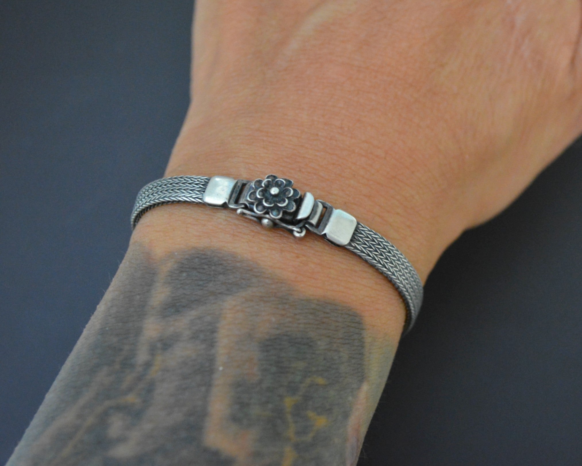 Ethnic Lapis Lazuli Snake Chain Bracelet