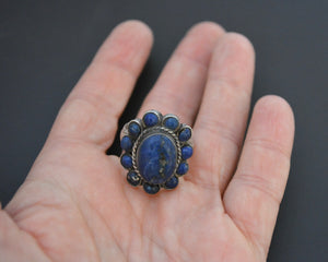 Ethnic Lapis Lazuli Ring from India - Size 8.5