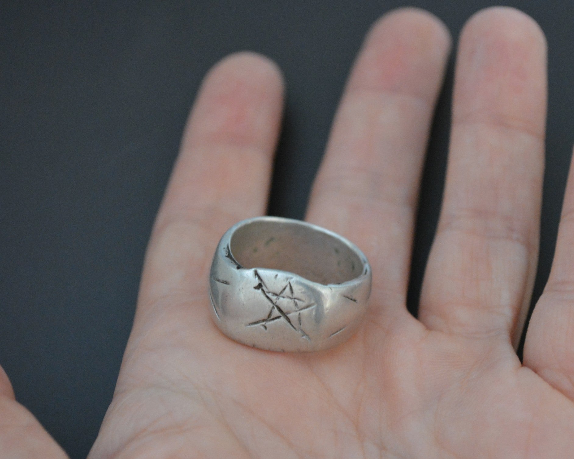 Antique Ethiopian Silver Ring - Size 9