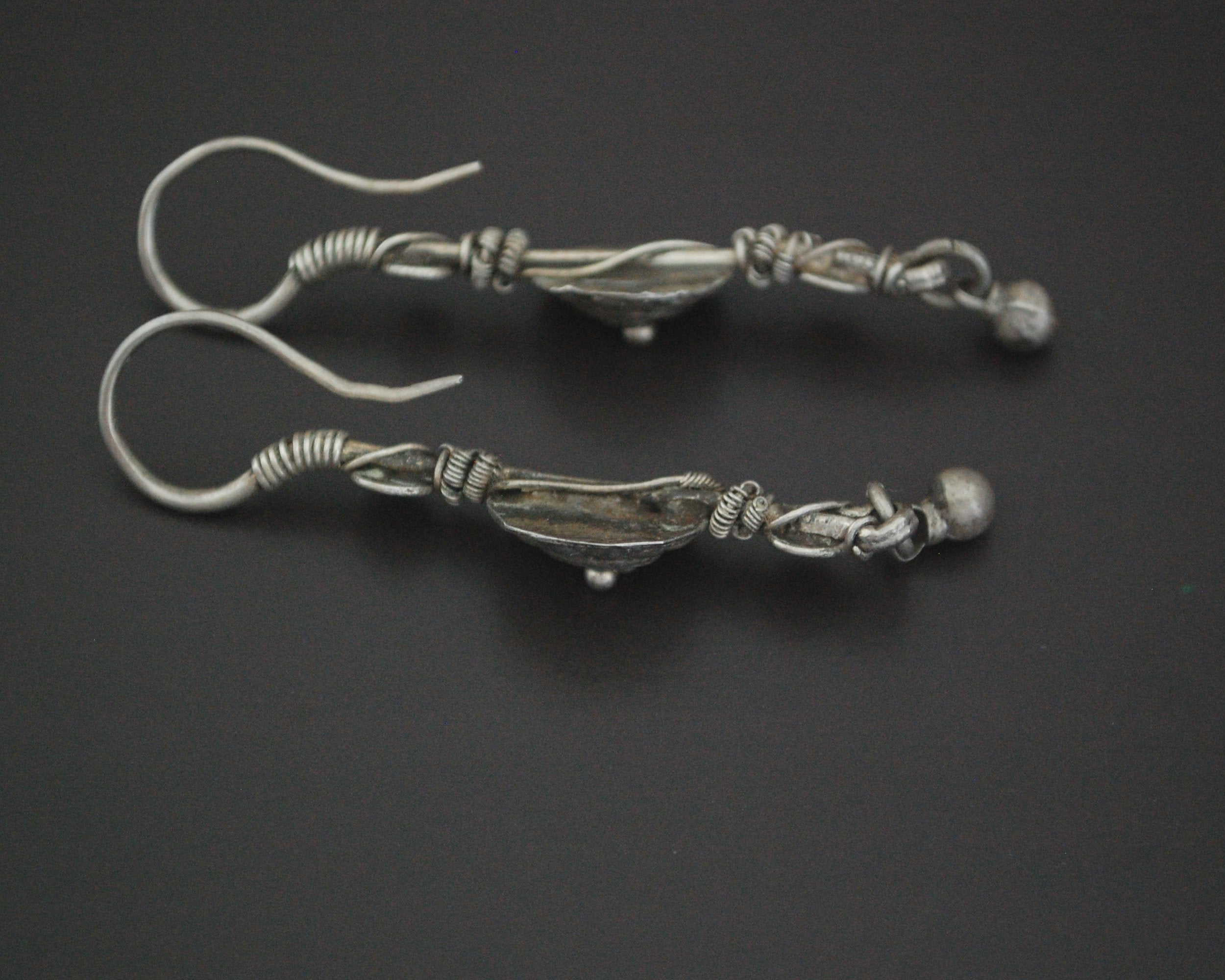 Afghani Earrings with Bell Decoration