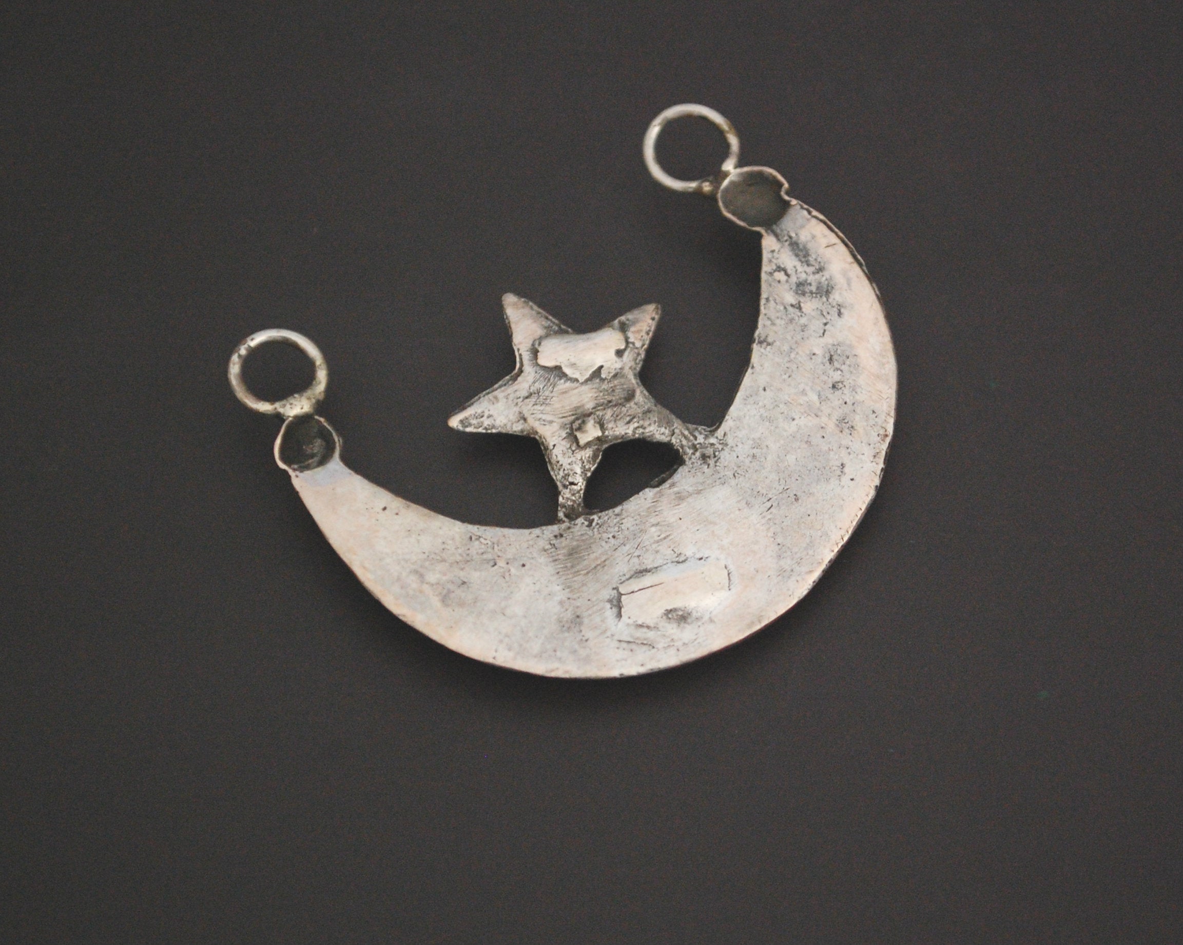 Kurdish Crescent Moon and Star Pendant - Ottoman Jewelry