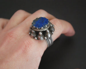 Bold Afghani Lapis Lazuli Ring - Size 9