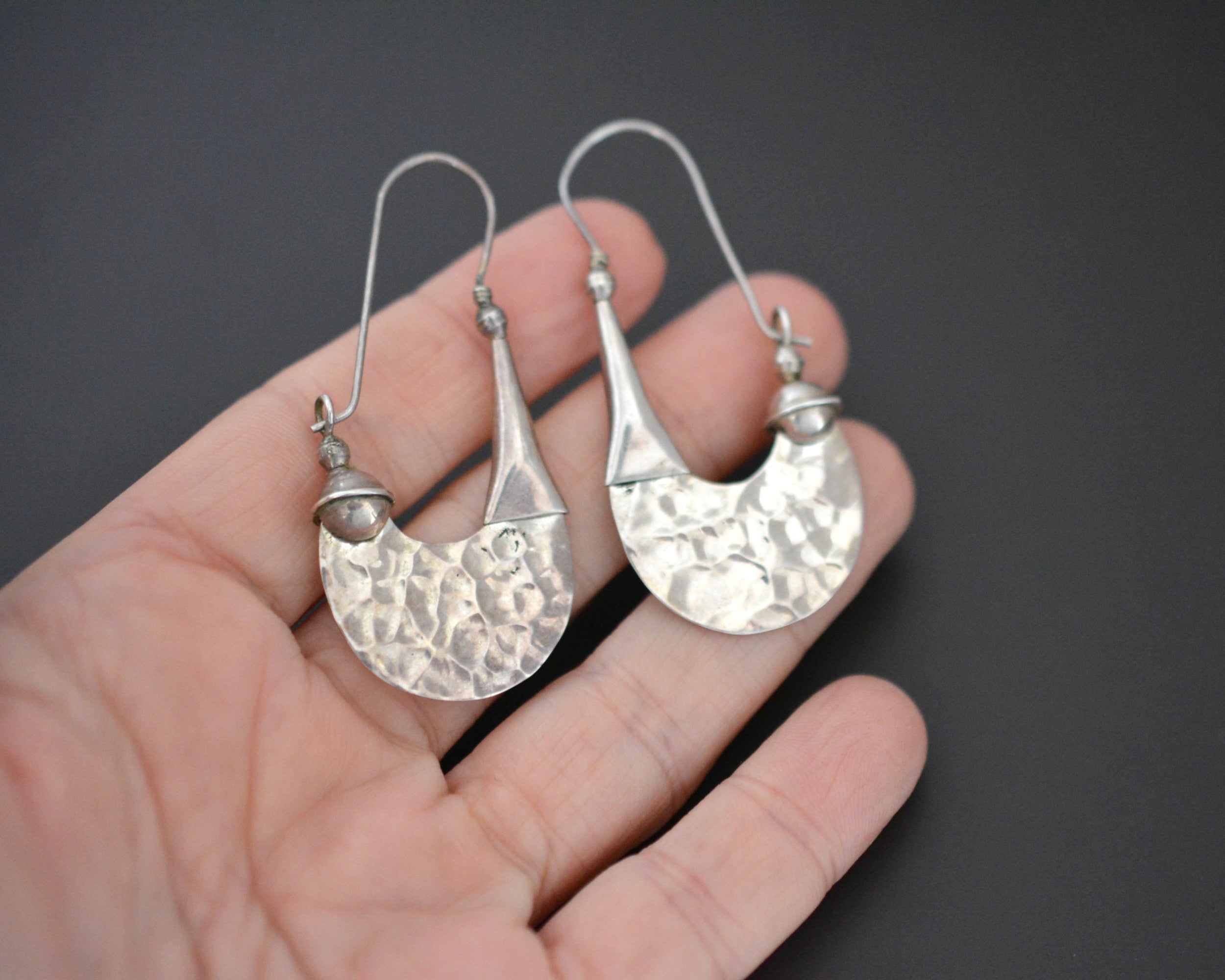 Ethnic Long Hoop Earrings - LARGE
