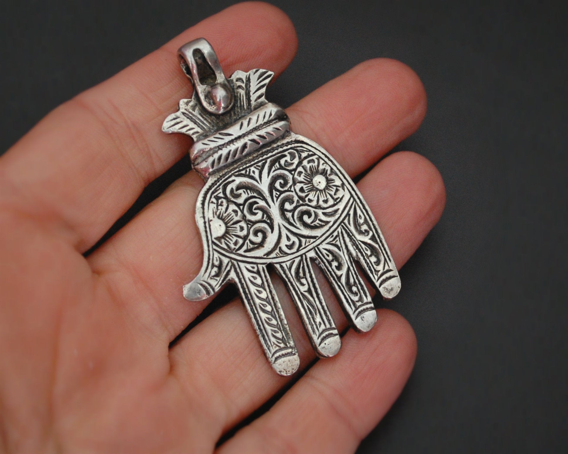 Berber Hamsa Pendant - Hand of Fatima
