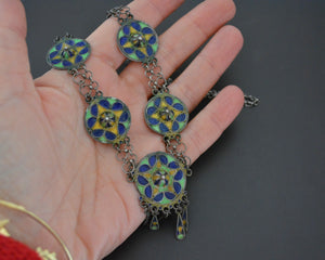 Berber Enamel Necklace - Algerian Kabyle Berber Necklace