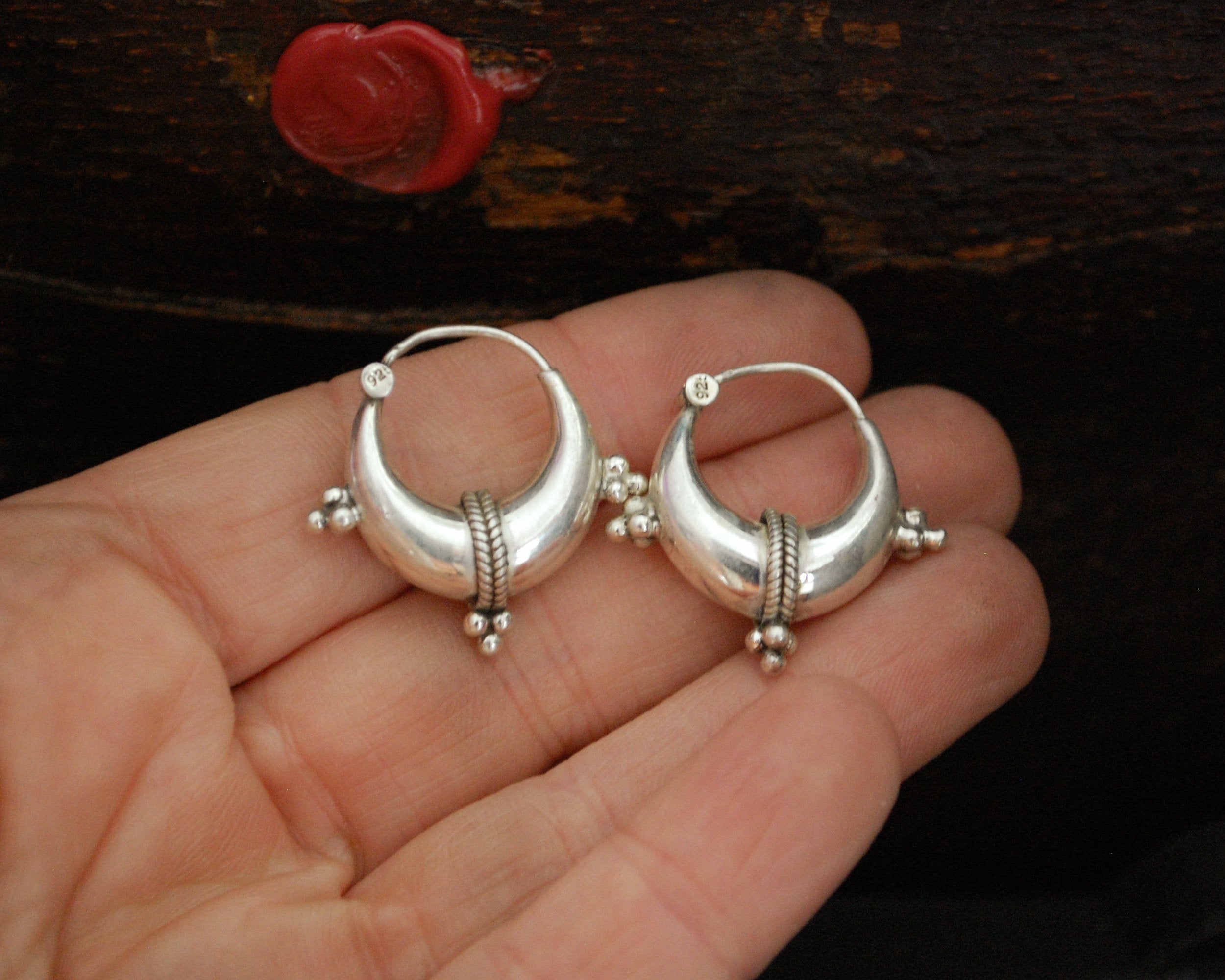 Rajasthani Hoop Earrings - SMALL