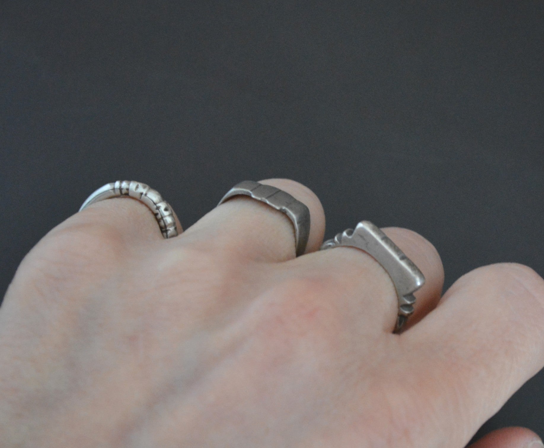 Set Tuareg and Berber Silver Rings - Small Sizes