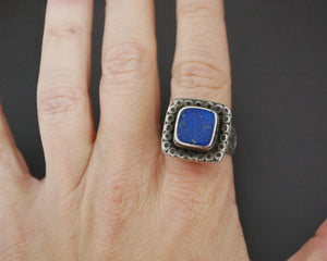 Old Afghani Lapis Lazuli Ring - Size 8.5