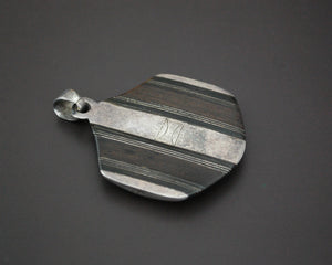 Tuareg Silver Ebony Pendant - LARGE