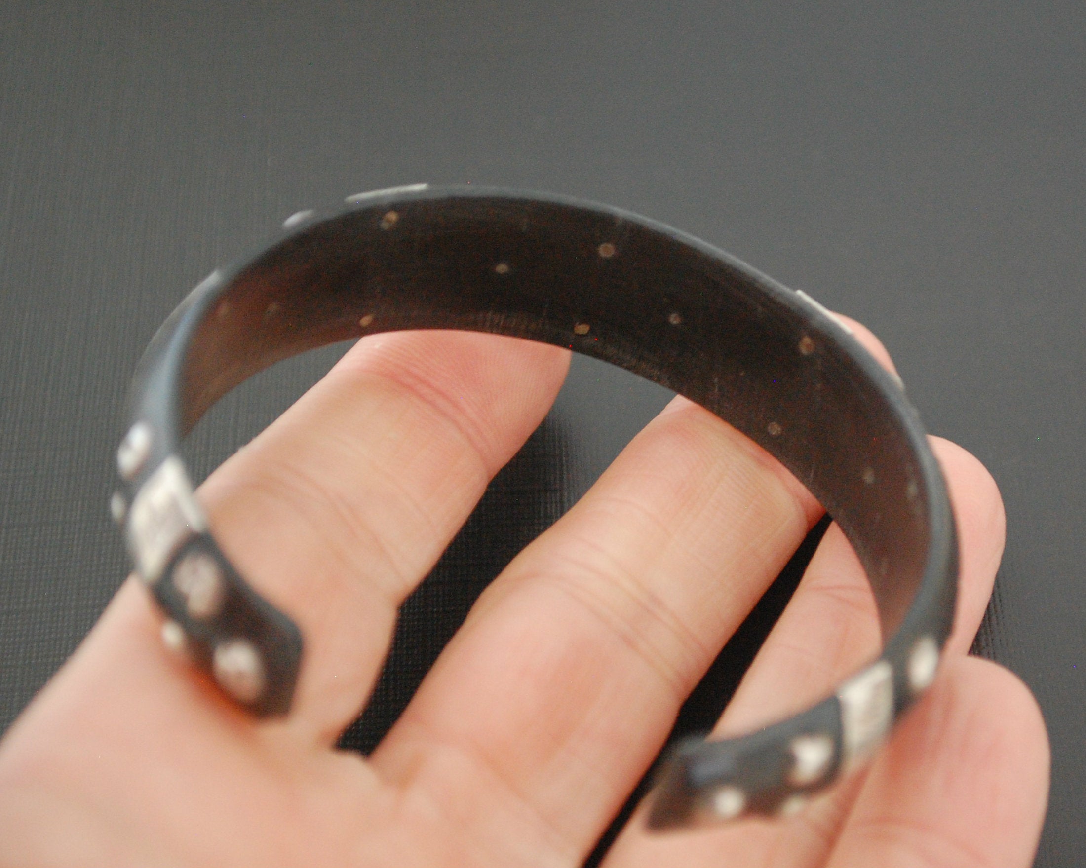 Tuareg Silver Cuff Bracelet with Engravings