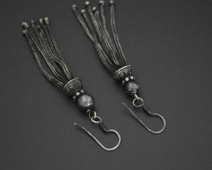 Ethnic Silver Tassel Earrings