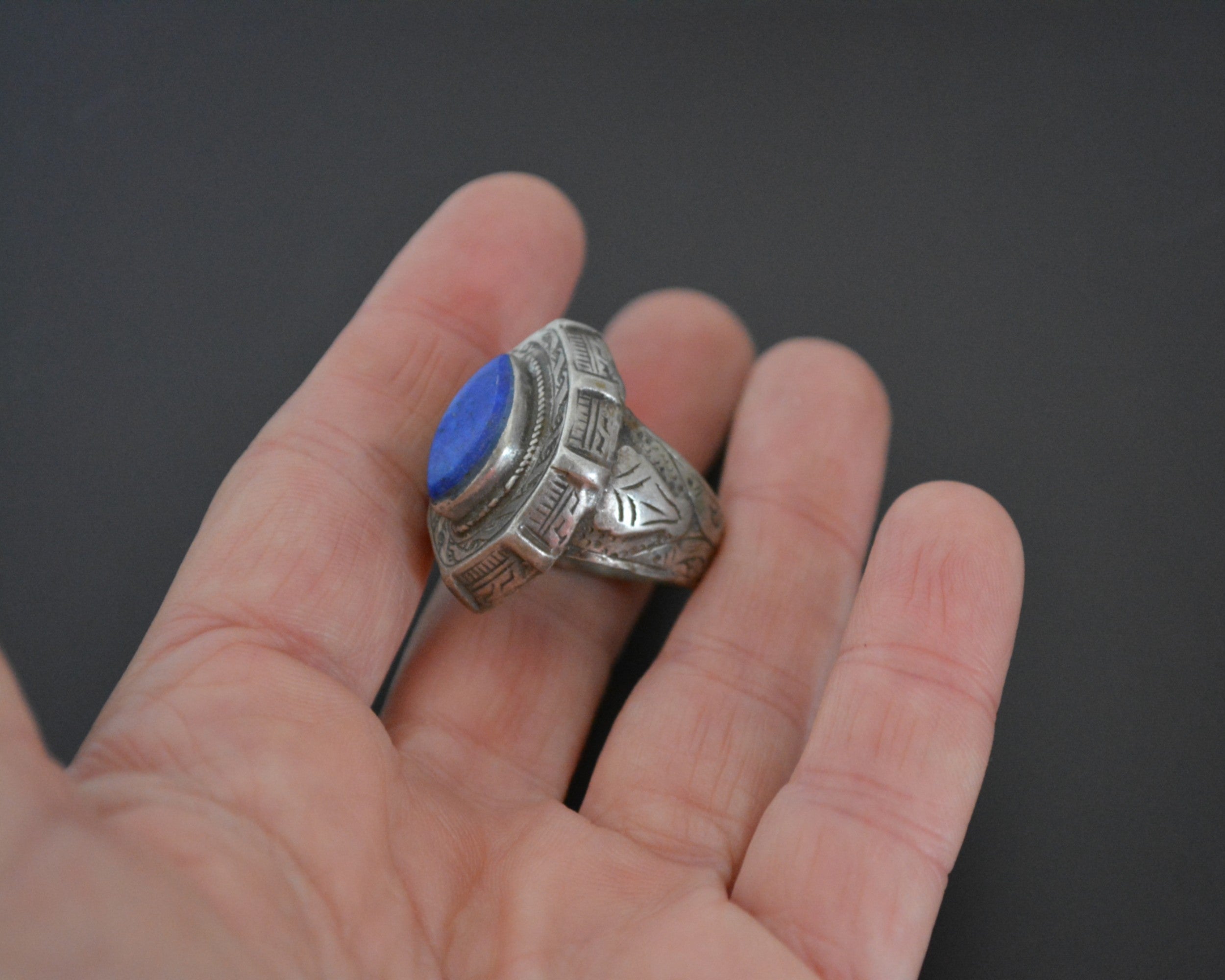 Afghani Lapis Lazuli Ring - Size 8
