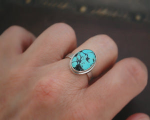 Ethnic Turquoise Ring - Size 6