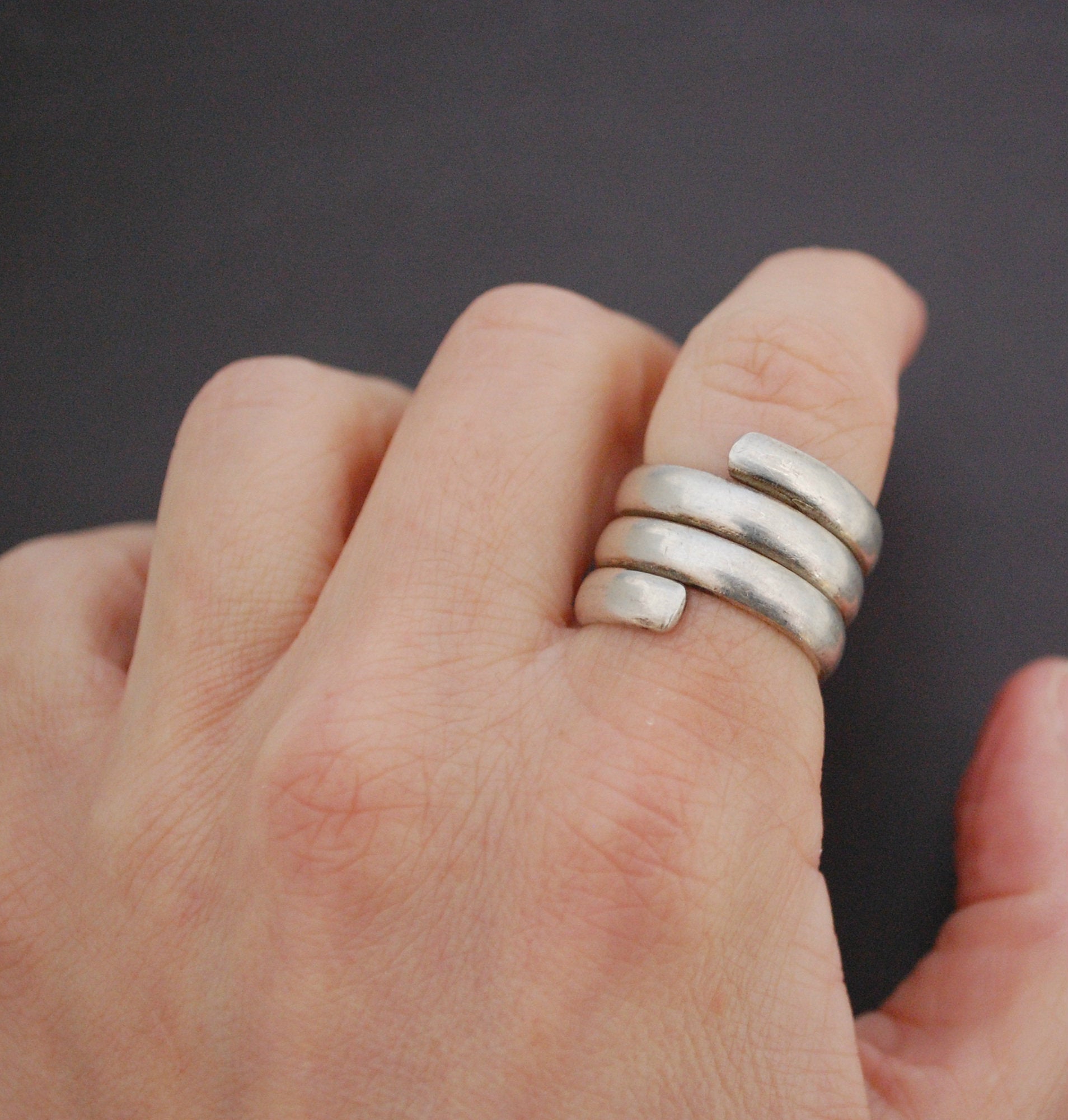 Ethnic Coil Ring from India - Size 7.5