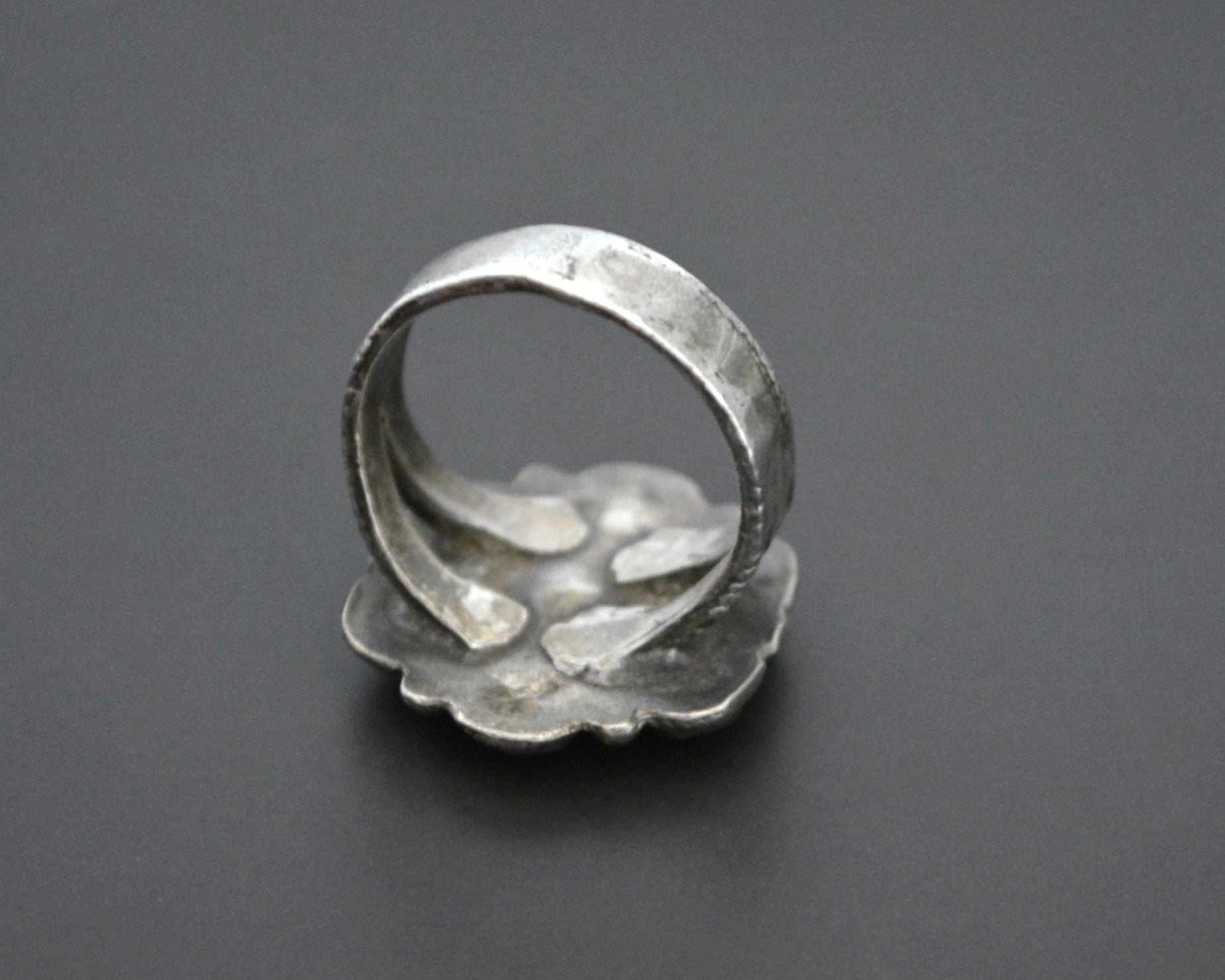 Afghani Ring with Glass Stones - Size 8.5