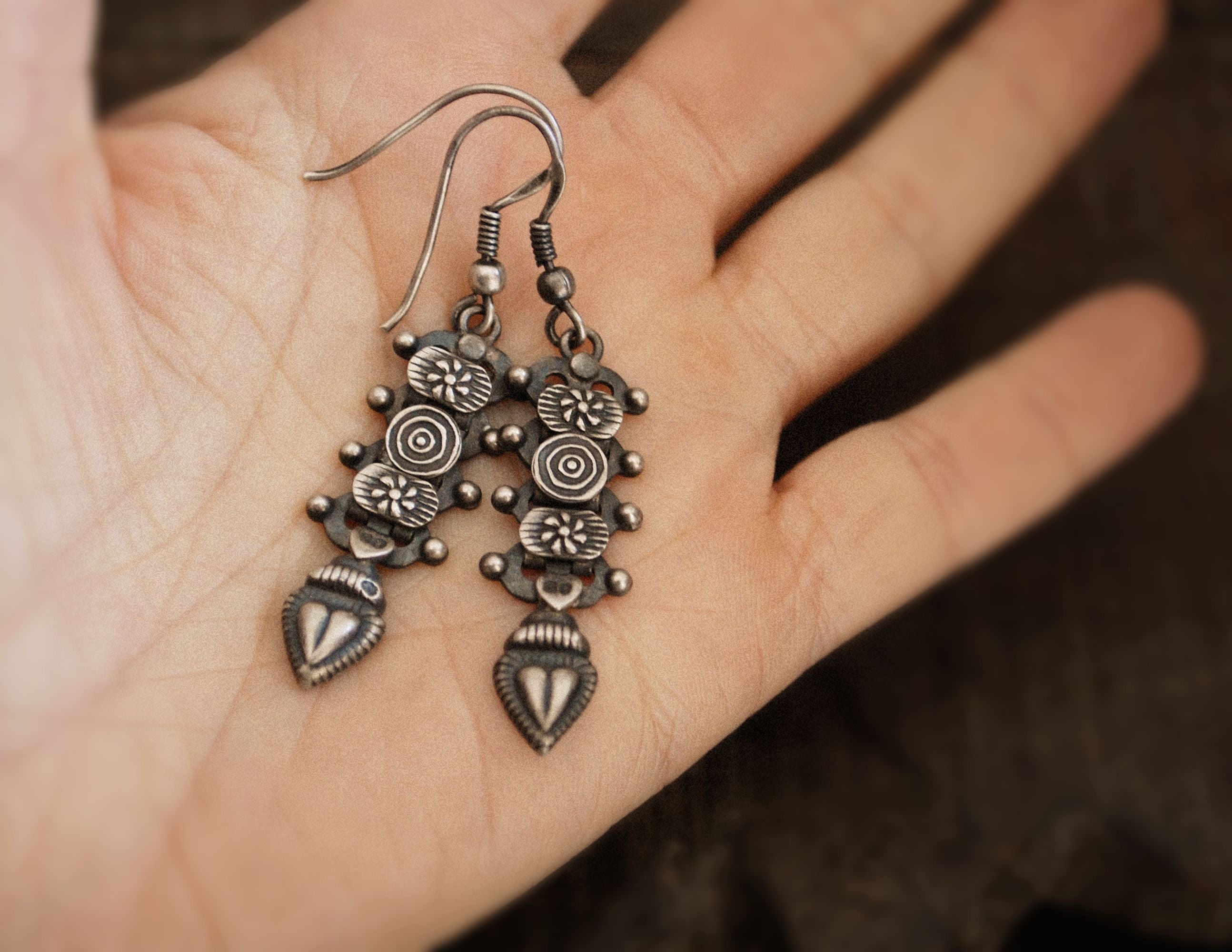 Rajasthani Silver Earrings