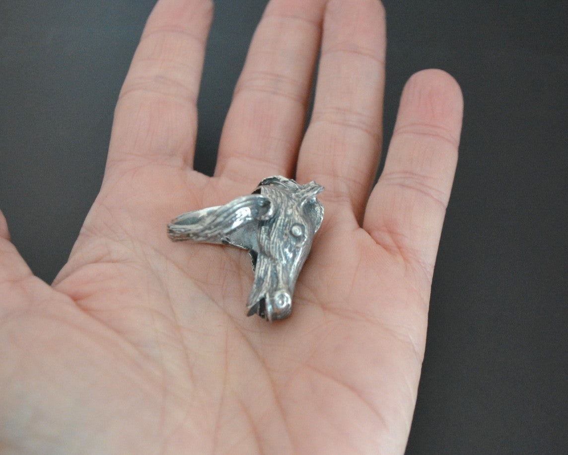 Horse Silver Ring - Size 4.5/5