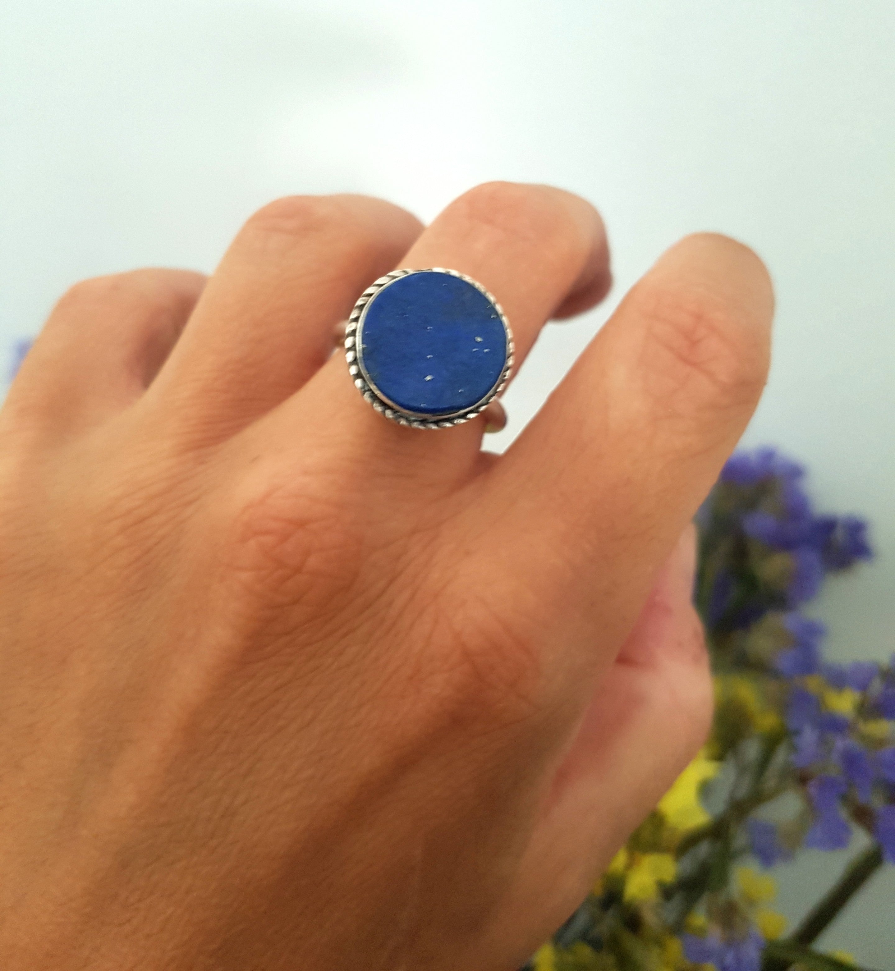 Afghani Lapis Lazuli Ring - Size 7.5