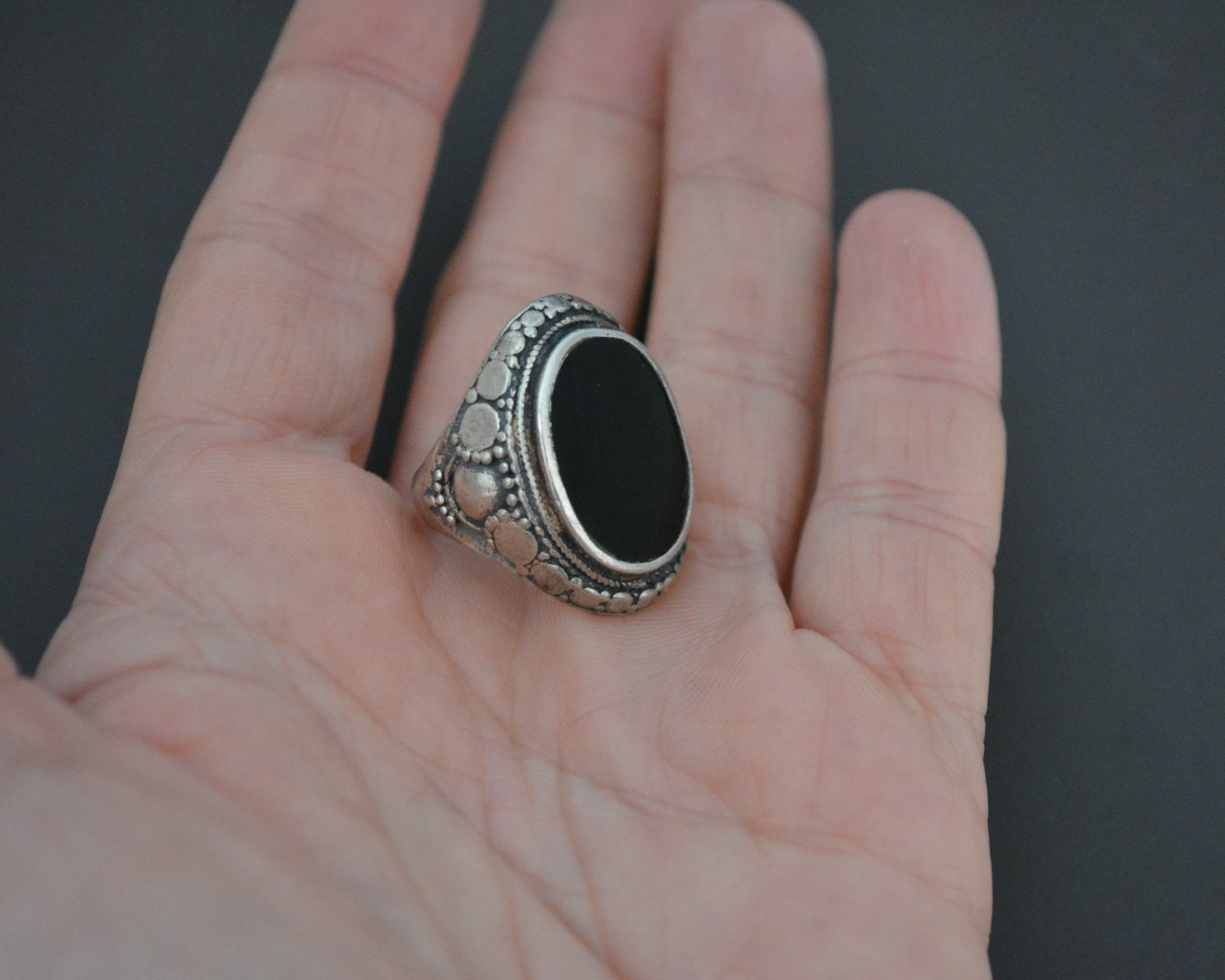 Ethnic Onyx Ring - Size 6