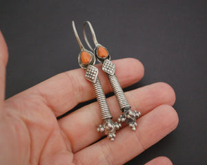 Antique Turkmen Coral Earrings