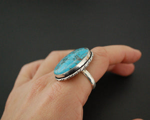 Large Turquoise Ring - Size 8.25