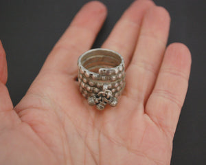 Old Tribal Coil Ring from India - Size 8
